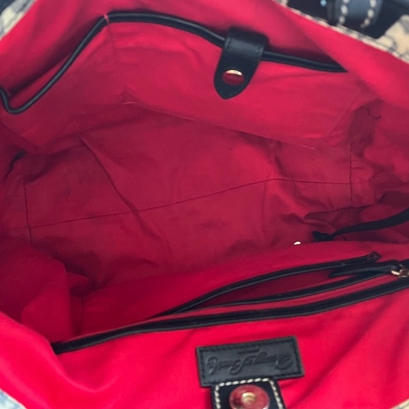 Dooney & Bourke Black and Cream Logo Tote - Picture 9 of 15